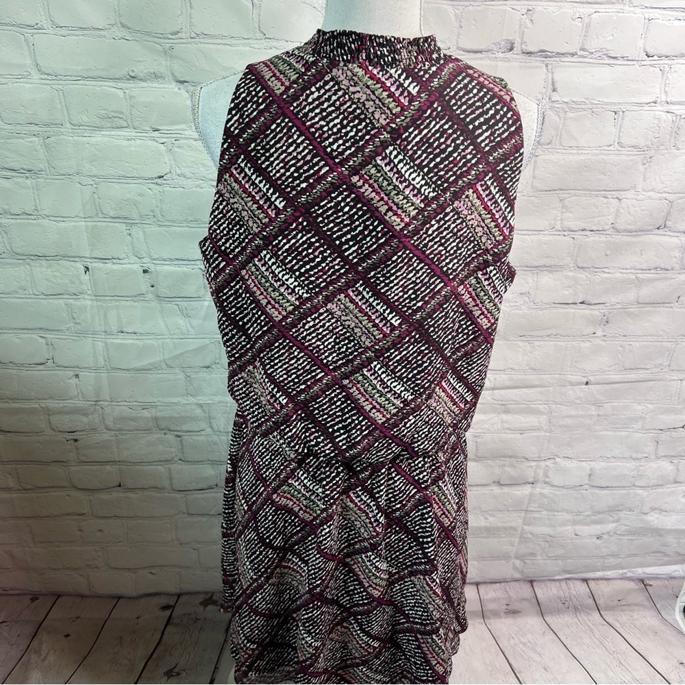 White House Black Market Black and Purple Dress - Picture 4 of 9